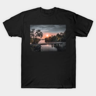 Sunrise Bridge on the River V3 T-Shirt